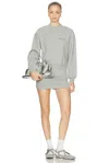 Attico Cotton Jersey Mini Dress In Gray