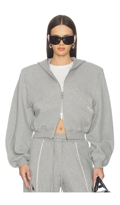 Attico Fleece Sweatshirt In Gray