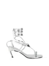 Attico Flip-flop Sandals In Silver