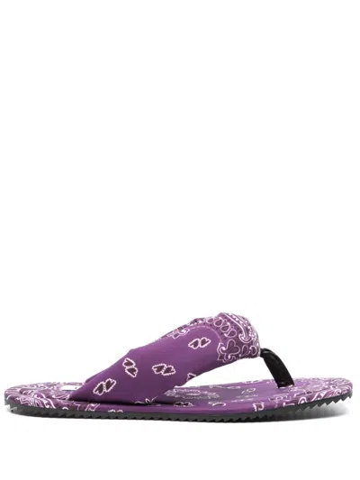 ATTICO FLIP-FLOPS WITH BANDANA PRINT