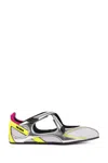 Attico Floor 01 Multicolor Ballet Shoes With Logo On The Side And Cut-out Design In Fabric Woman In Silver