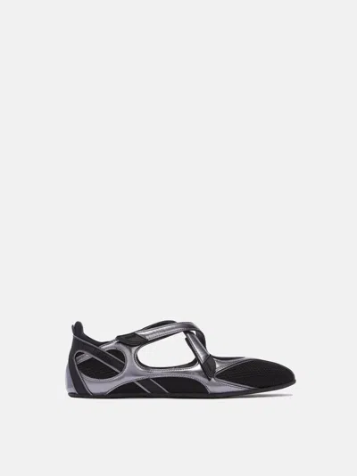 ATTICO ''FLOOR 01'' BALLERINA FLAT BLACK