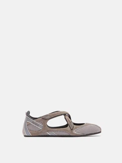 ATTICO BALLERINA FLAT ''FLOOR 01'' GREY