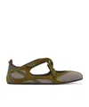 Attico Floor 01 Mesh And Suede Ballerinas Flat