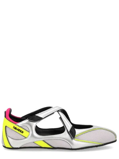 Attico ''floor 01'' Ballerina Flat In Silver