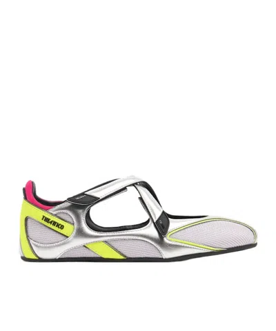 Attico Floor 01 Multicolor Ballet Shoes With Logo On The Side And Cut-out Design In Fabric Woman