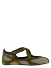 Attico Floor 01 Mesh And Suede Ballerinas Flat