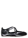 Attico Floor 01 Mesh And Leather Ballerinas Flat