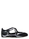 Attico Modern Flat Shoes With Cross-strap Detail In Black