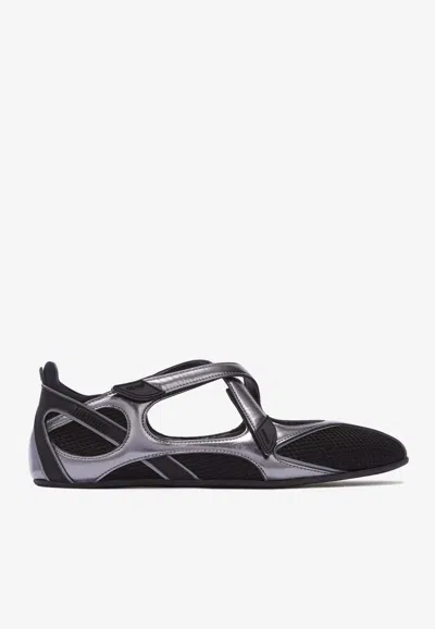 Attico Floor 01 Ballet Flats In Black