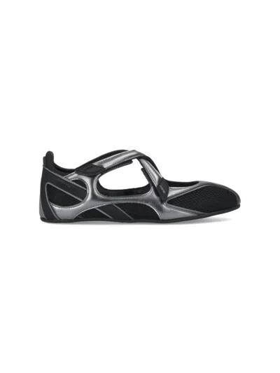 ATTICO FLOOR 01" FLAT BALLERINAS - BLACK