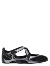 Attico Floor 01 Mesh And Leather Ballerinas Flat