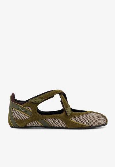 ATTICO FLOOR 1 MESH BALLET FLATS