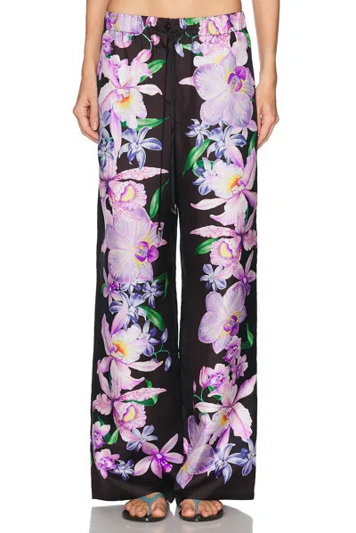 Attico Floral Pant In Black