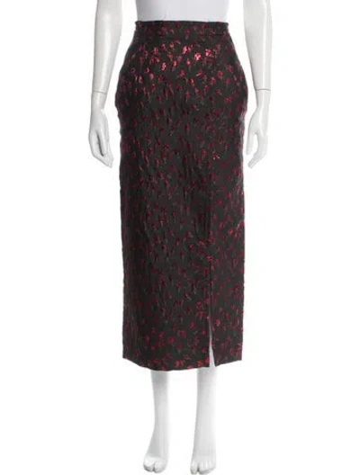 Pre-owned Attico Floral Print Midi Length Skirt W/ Tags In Gray