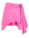 Attico Flounced Miniskirt Beachwear Pink