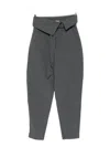 Attico High Waist Casual Pants In Gray