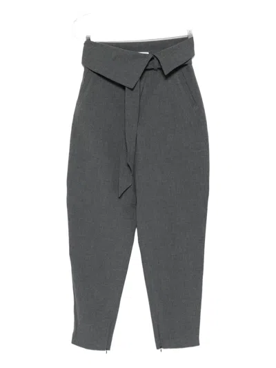 Attico High Waist Casual Pants In Gray