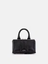 Attico Mini Bow Detail Top Handle Bag In Black