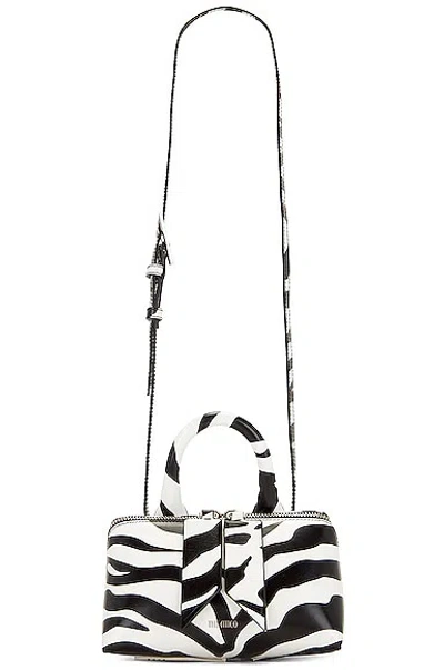 Attico Friday Crossbody Bag In White & Black