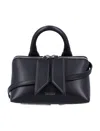 Attico Mini Bow Detail Top Handle Bag In Black