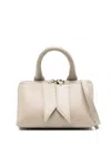Attico Dove Grey Leather Mini Friday Bag In Neutrals