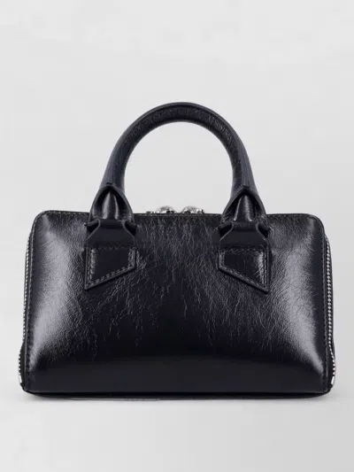 Attico Friday Mini Bag Patent Leather Shoulder In Blue