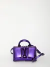 Attico Friday Laminated Crossbody Bag In Purple