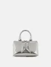 Attico Zippered Shoulder Bag In Silver
