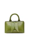 Attico Mini Friday Leather Top Handle Bag In Green