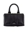 Attico Mini Bow Detail Top Handle Bag In Black