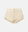 Attico Fringed Cotton Canvas Shorts