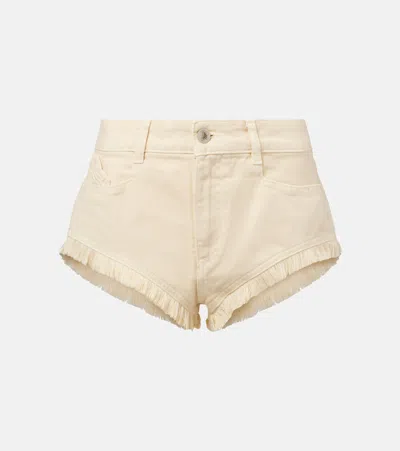 Attico Fringed Cotton Canvas Shorts