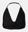 Attico Fringed Halterneck Bralette In Black