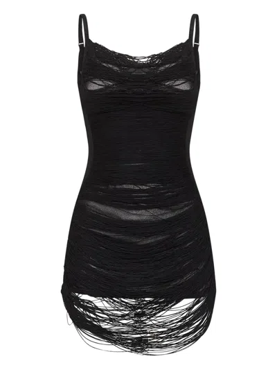 ATTICO FRINGED MINI DRESS