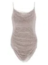 Attico Woman Silver Dresses In Silver