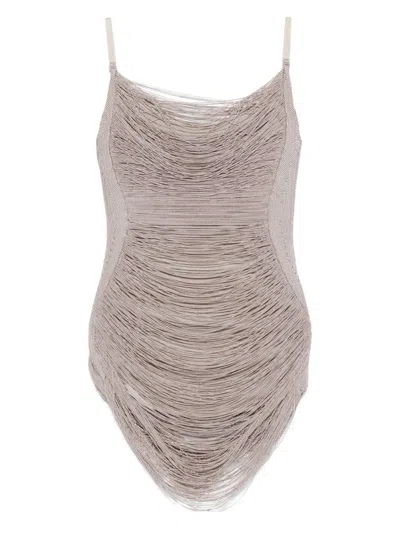 ATTICO FRINGED MINIDRESS