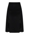 Attico Front Slit Skirt In Black