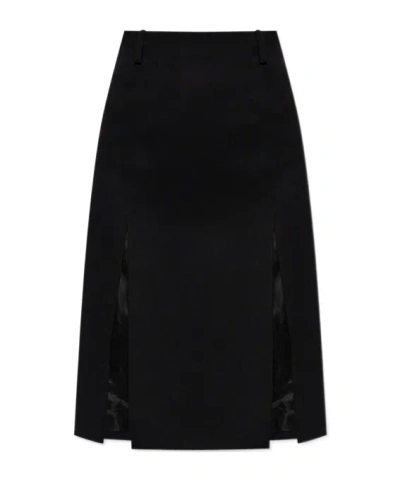Attico Front Slit Skirt In Black
