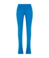Attico Freja High-rise Techno Crêpe Pants In Blue