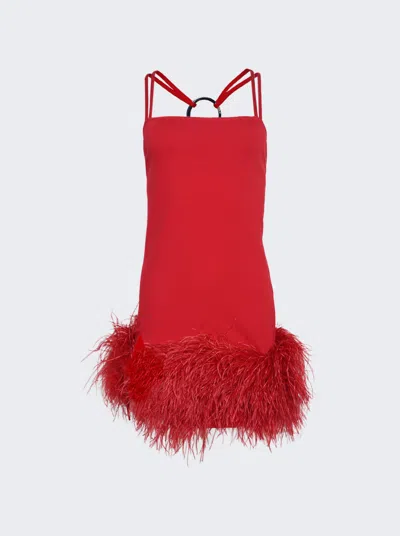 Attico Fujiko Mini Dress In Red