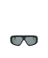 Attico Oversize Rectangular Sunglasses Thick Arms In Gray