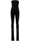 Attico Bustier Jersey Jumpsuit In Black