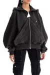Attico Hooded Bomber Jacket Casual Jackets And Parka In Black