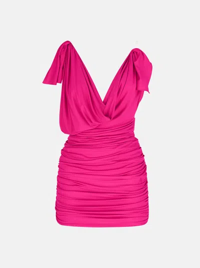 ATTICO THE ATTICO PROMOTIONS GEND - FUCHSIA MINI DRESS FUCHSIA MAIN FABRIC: 92% VISCOSE 8% ELASTANE