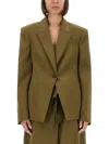 Attico Structured Jacket With Pockets And Lapels