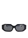 Attico Black Square Sunglasses In Black