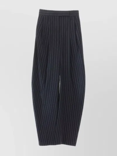 Attico Gary's Long Pants Pinstripe Pattern In Blue