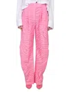 Attico Gary Zebra Cotton Jacquard Lantern Pants