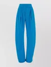 Attico Gary Stretch Wool Wide-leg Pant In Blue